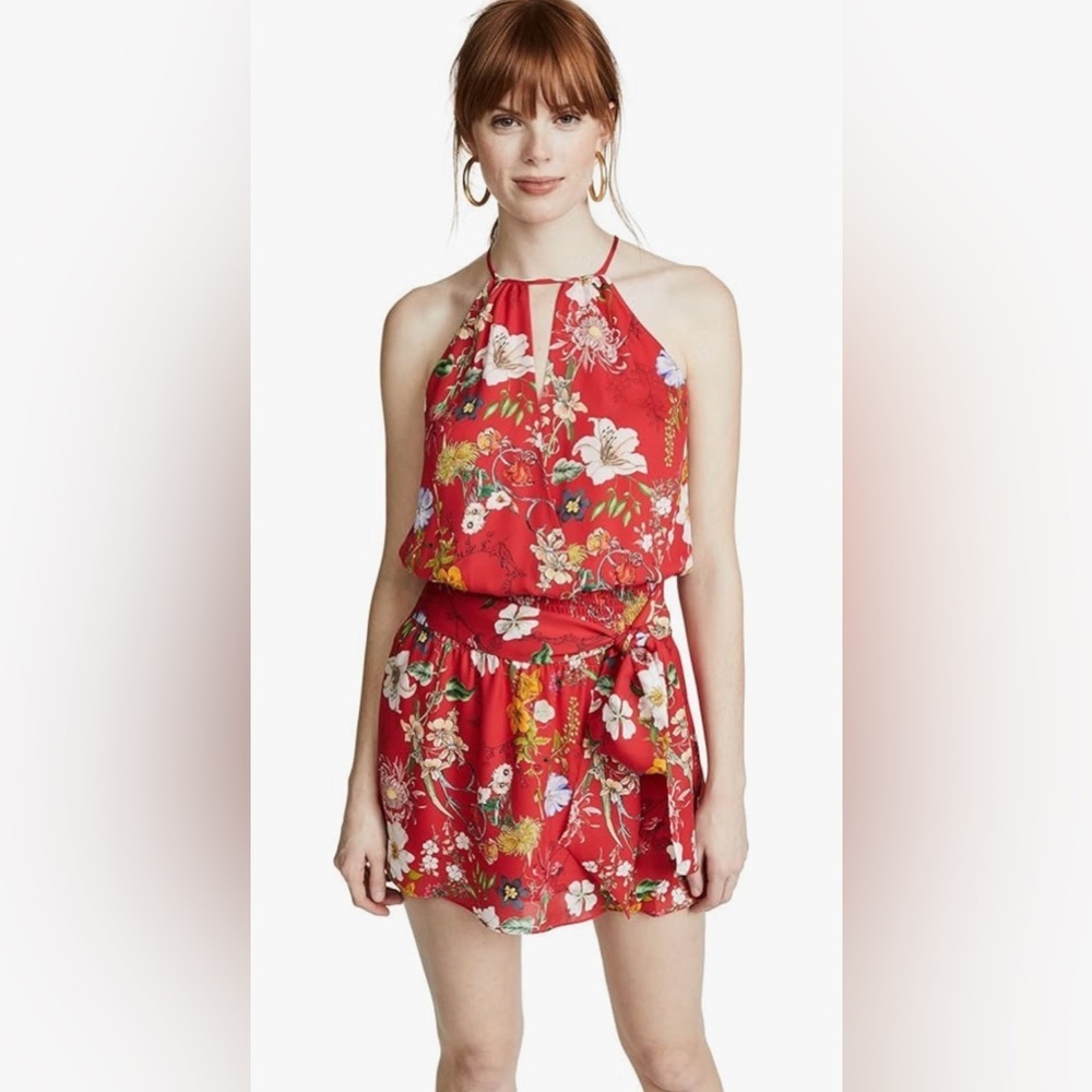 Parker Larissa Sleeveless Floral‎ Silk Mini Dress Sz XS